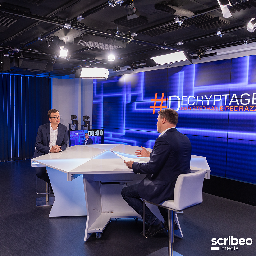 Our CEO on the set of video show #Décryptage